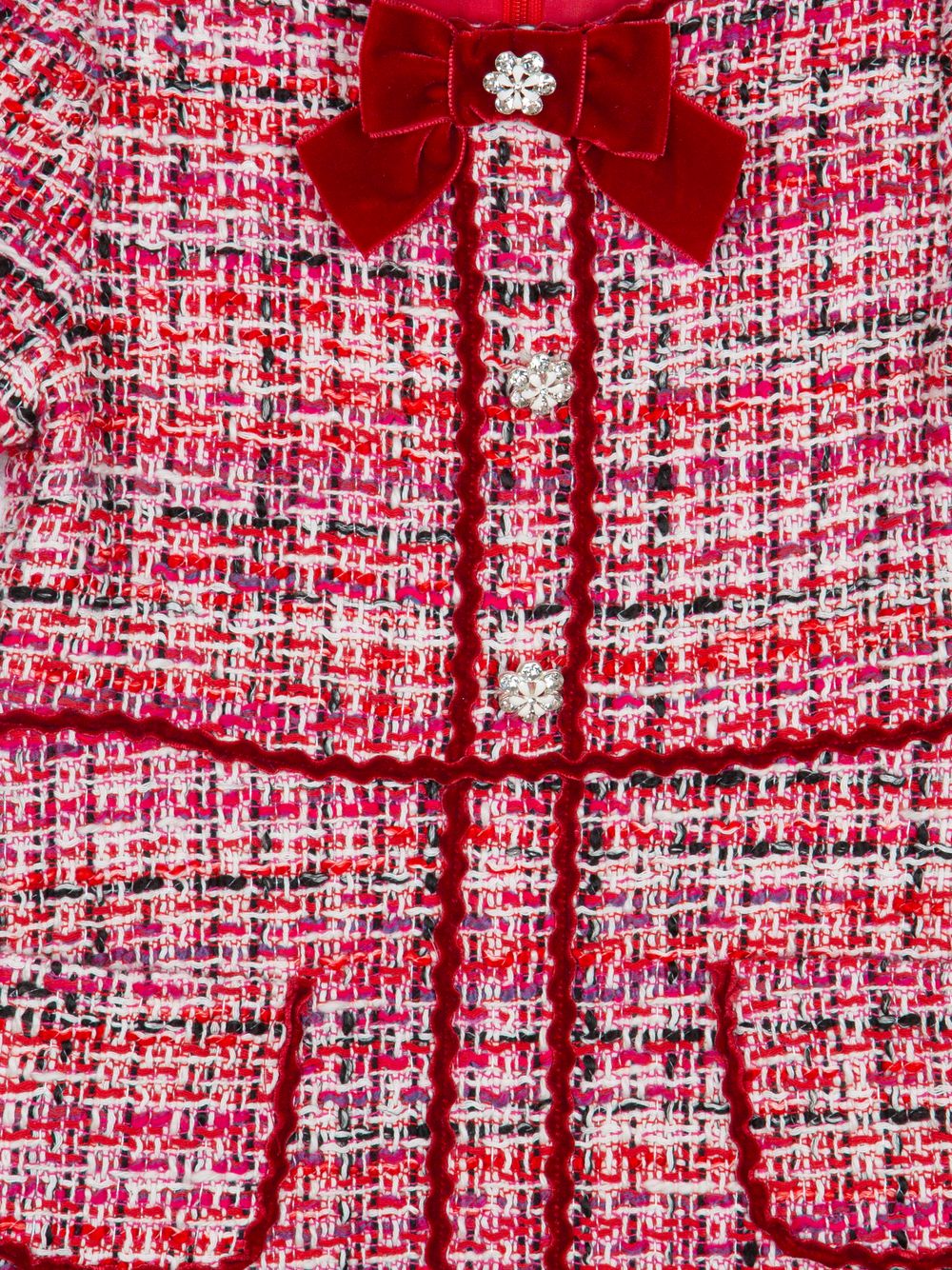 Red tweed dress