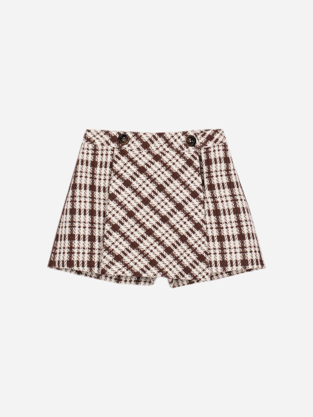 Brown plaid shorts