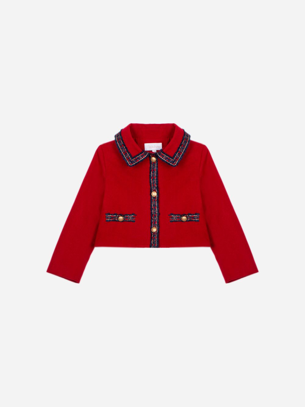 Elegant red coat with refined details