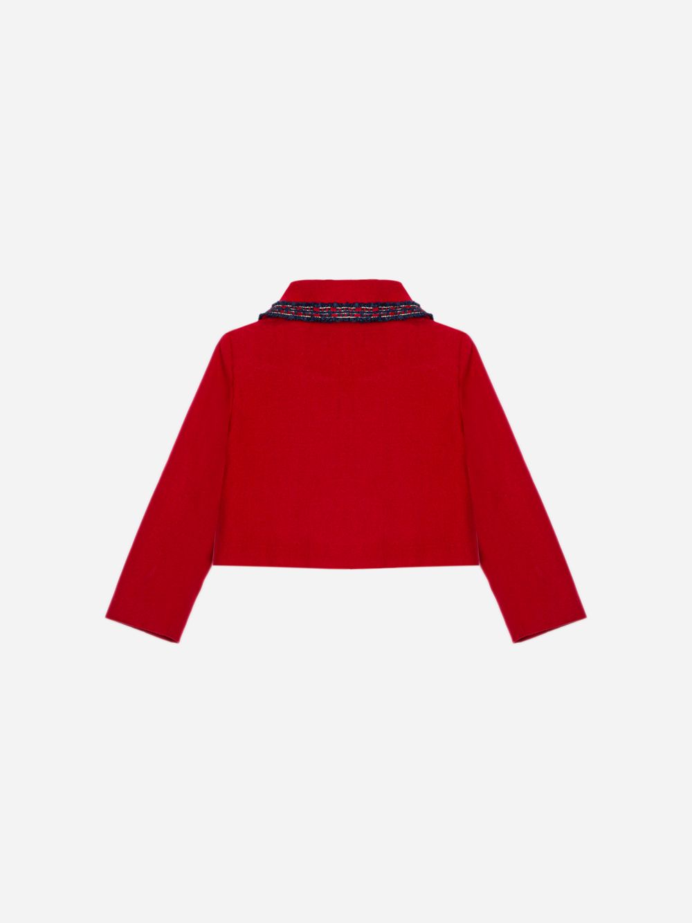 Elegant red coat with refined details