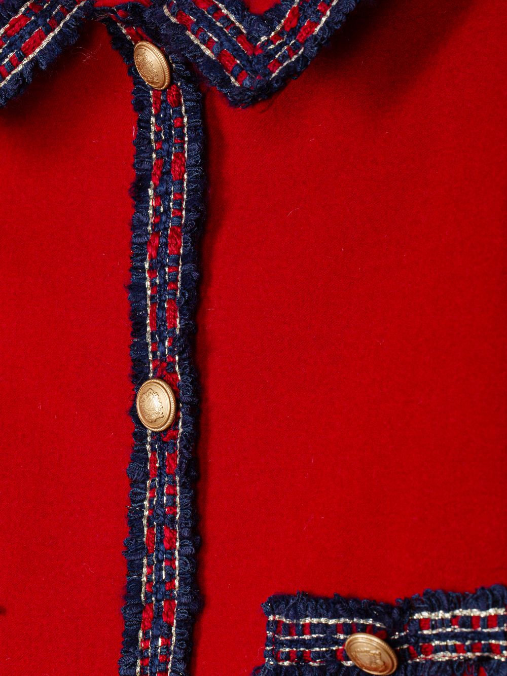Elegant red coat with refined details