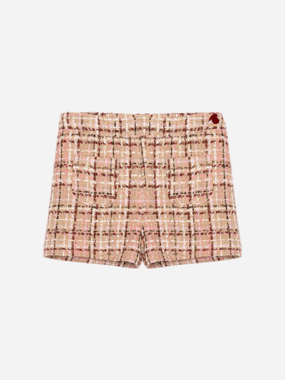 Burgundy tweed shorts