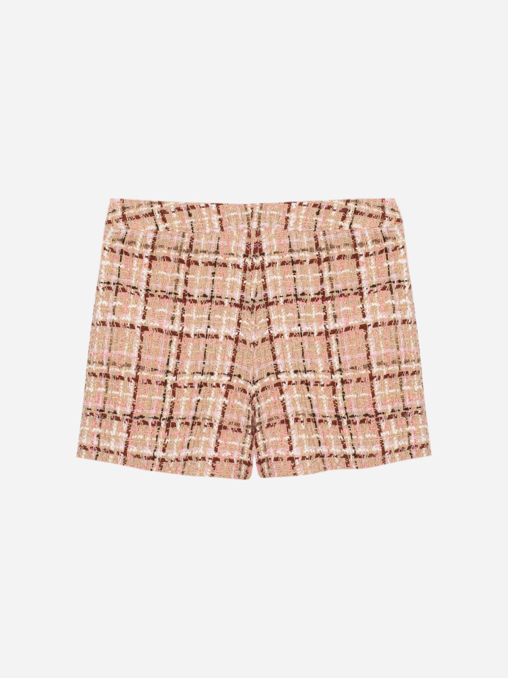 Burgundy tweed shorts