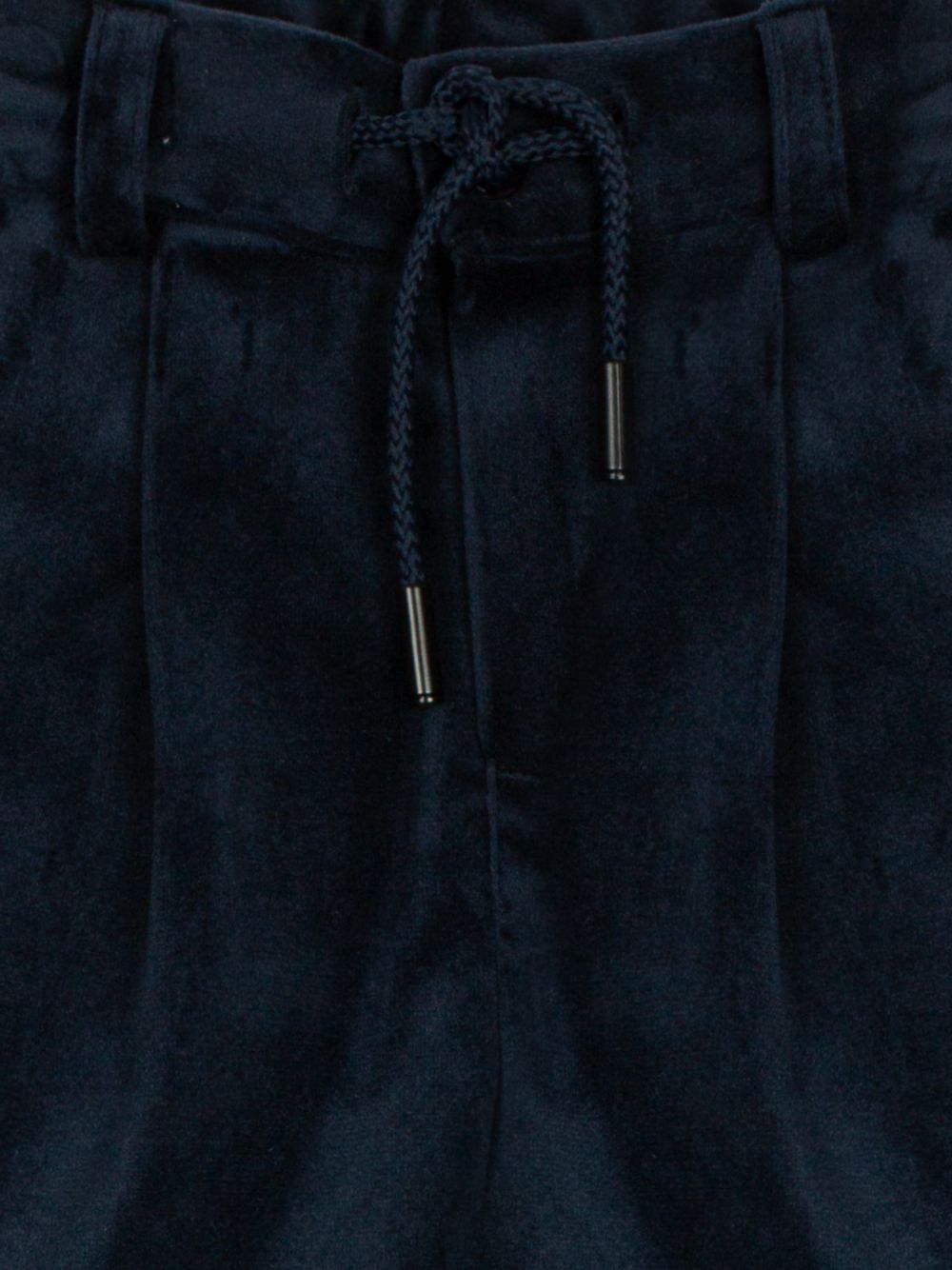 Elegant navy blue velvet trousers