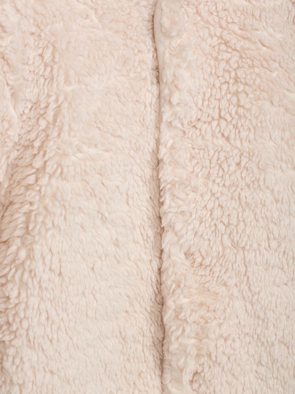 Ecru hooded fur jumpsuit
