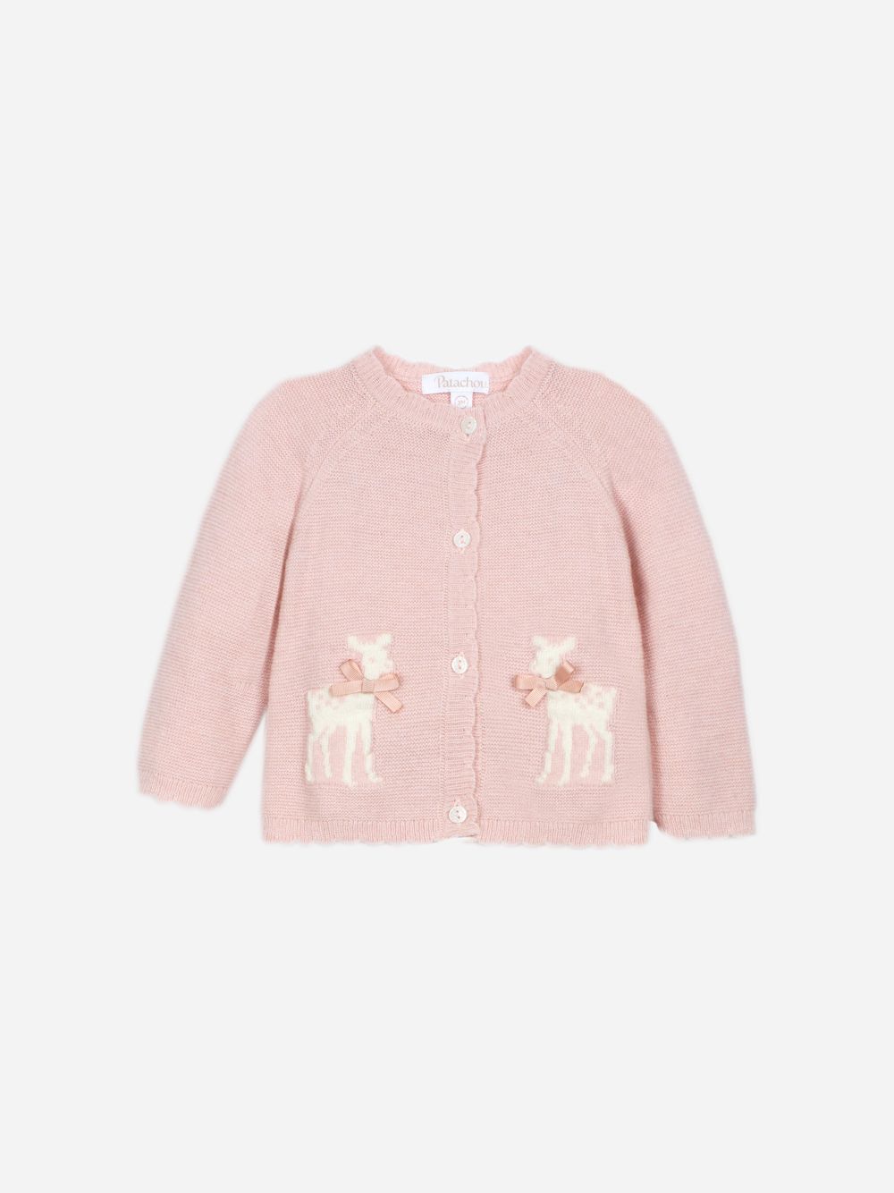 {colour} knitted cardigan with embroidered details