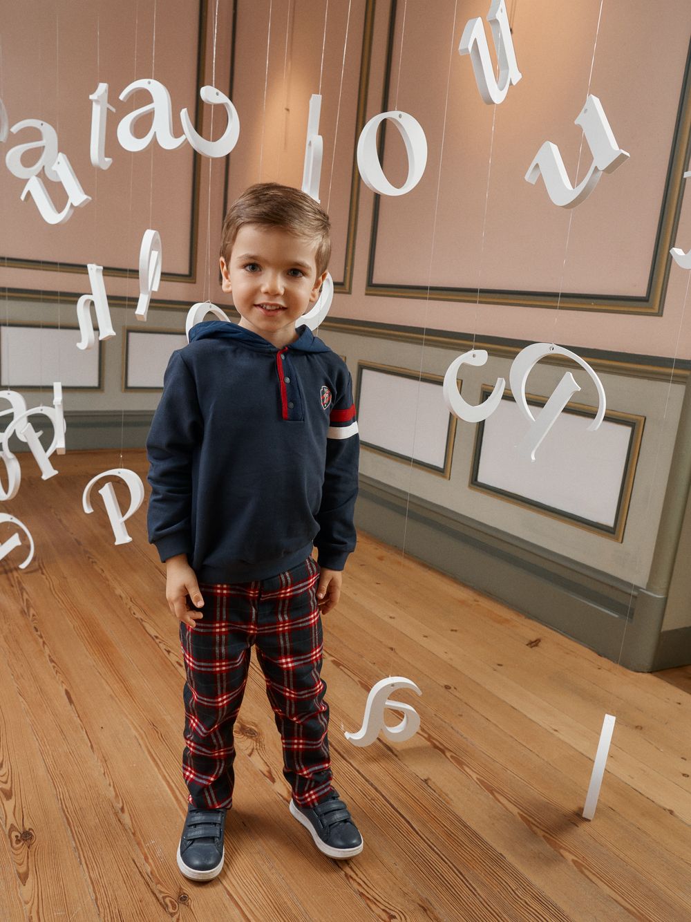 Red checked trousers