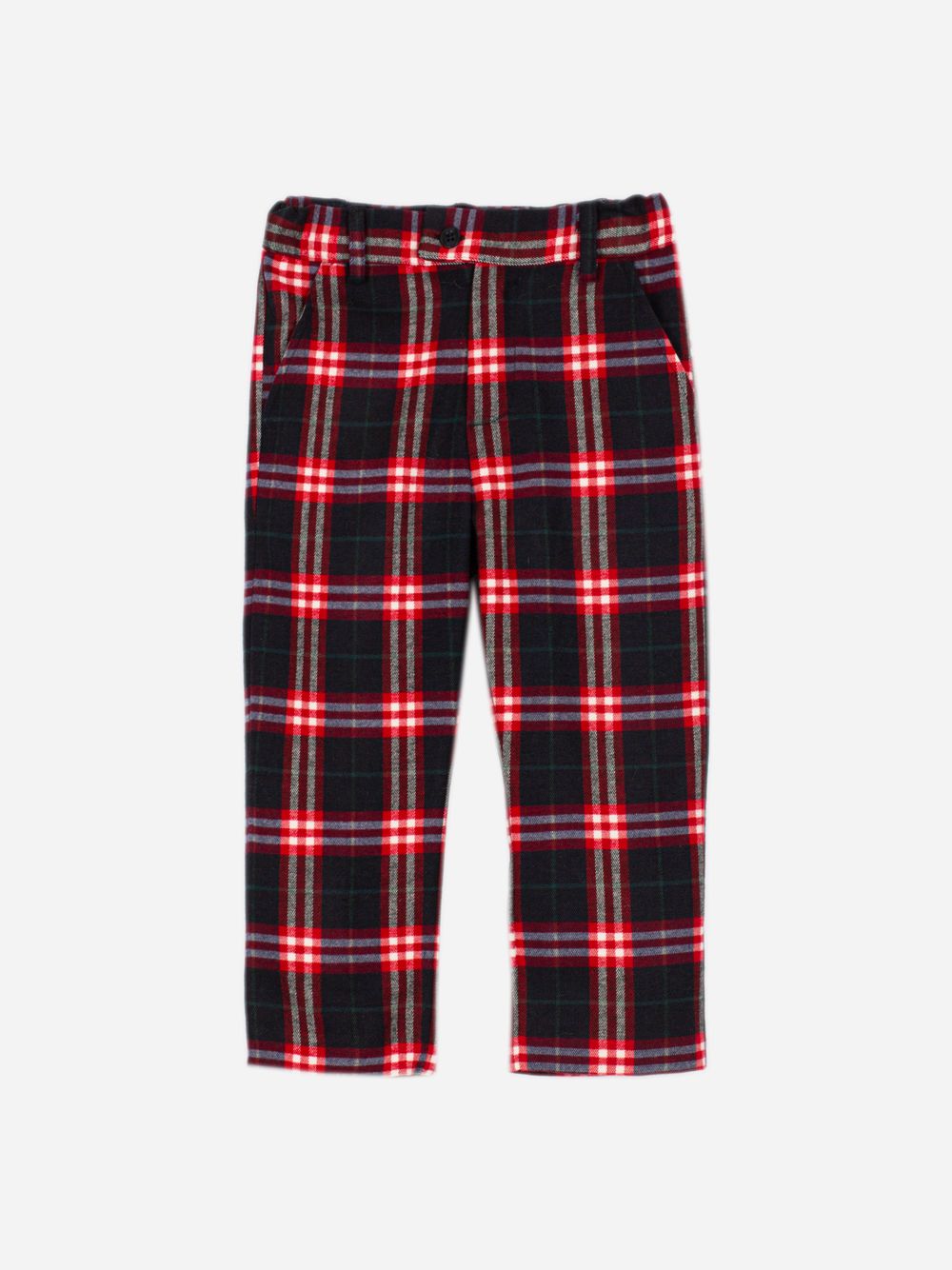 Red checked trousers
