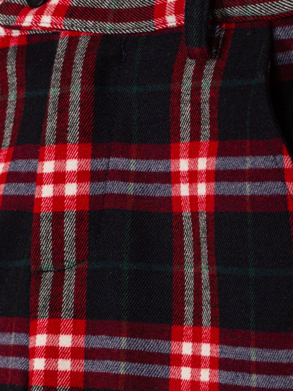 Red checked trousers