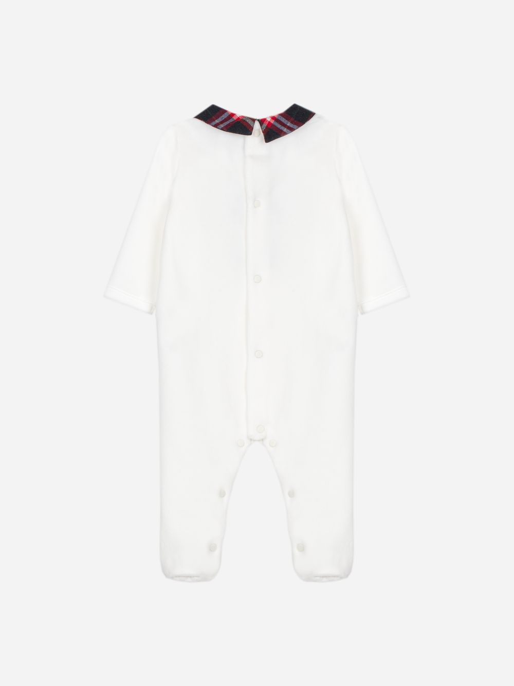 Ecru babygrow with embroidered design