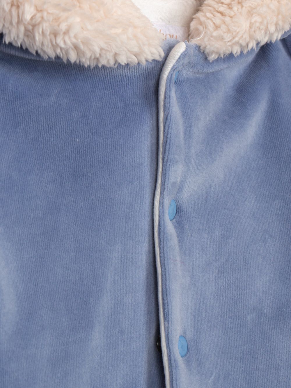 Elegant indigo blue coat for boys with lined hood