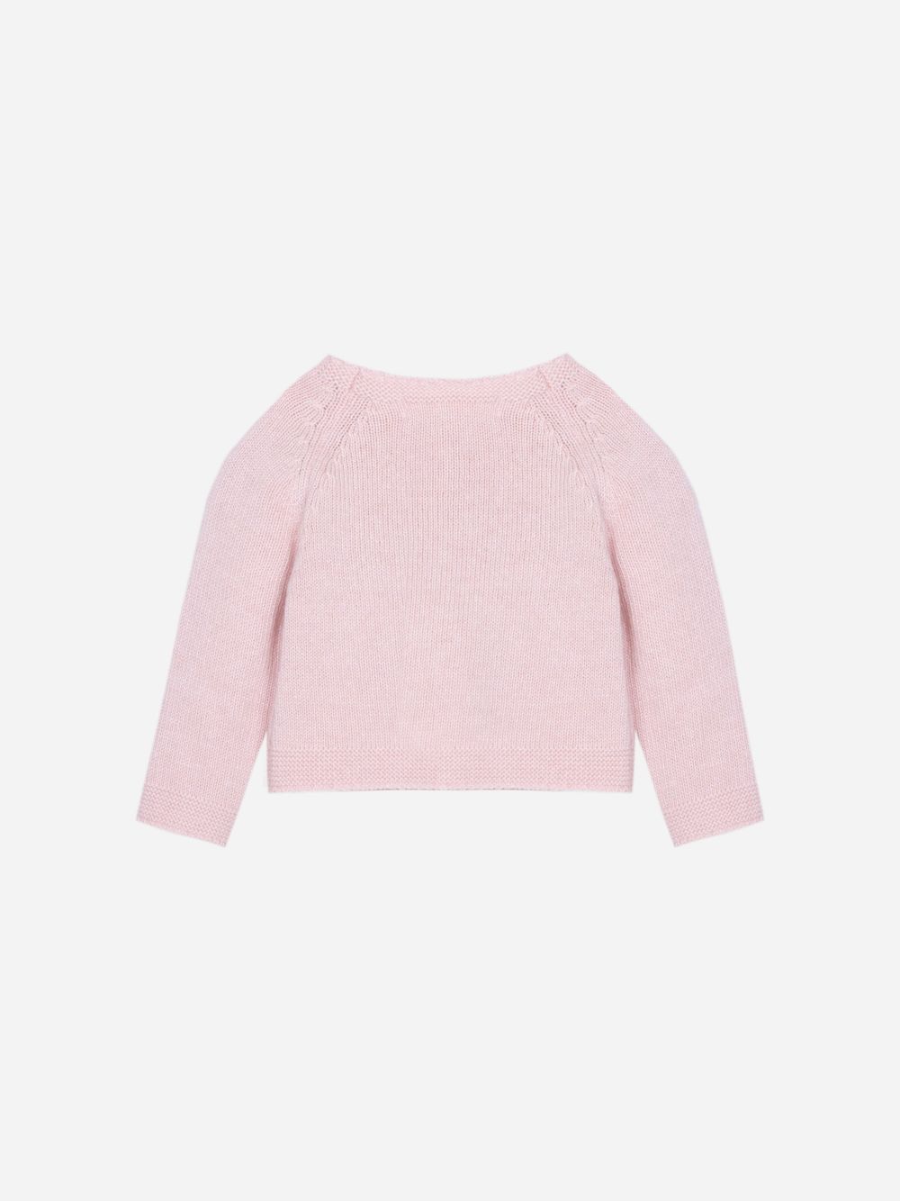 Pale pink knitted cardigan with Liberty print details