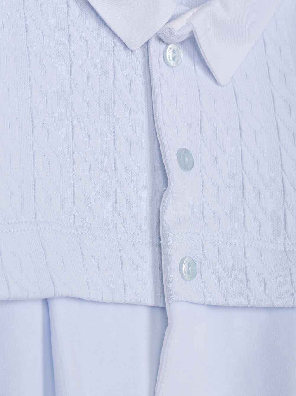 Light Blue babygrow with a braided effect