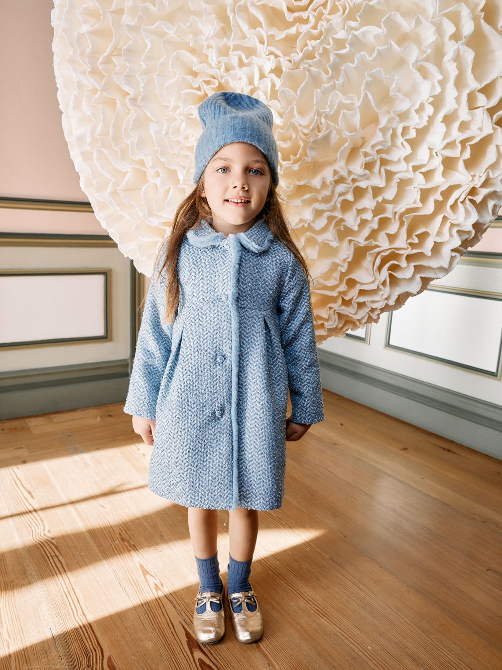 Indigo Blue tweed coat