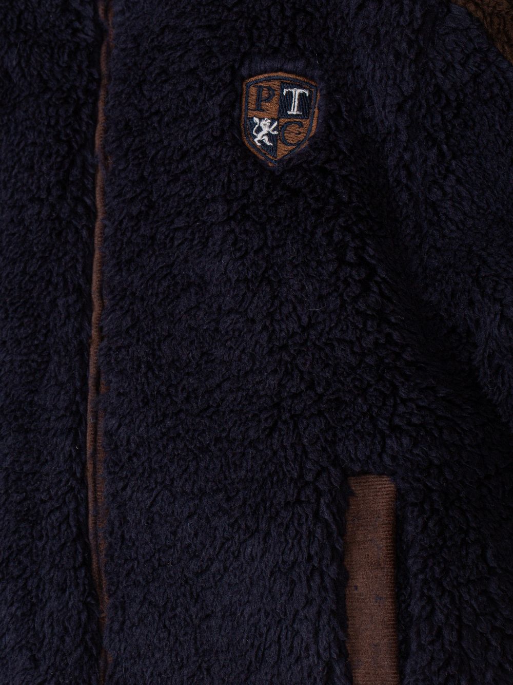 Navy Blue fur coat with elegant details