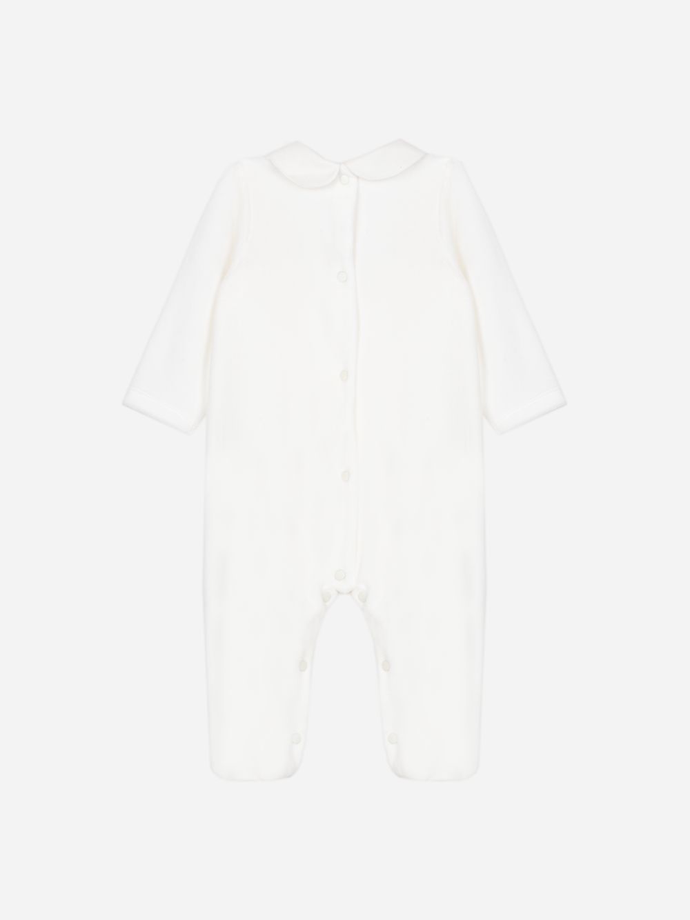 Ecru babygrow with cherry embroidery