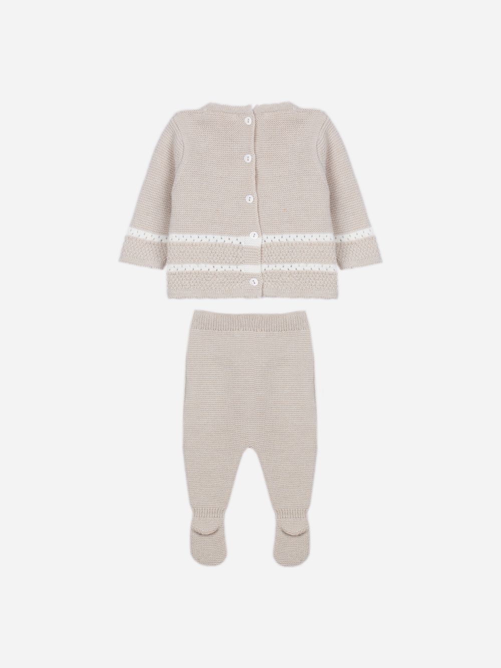 Beige knitted set with an elegant design