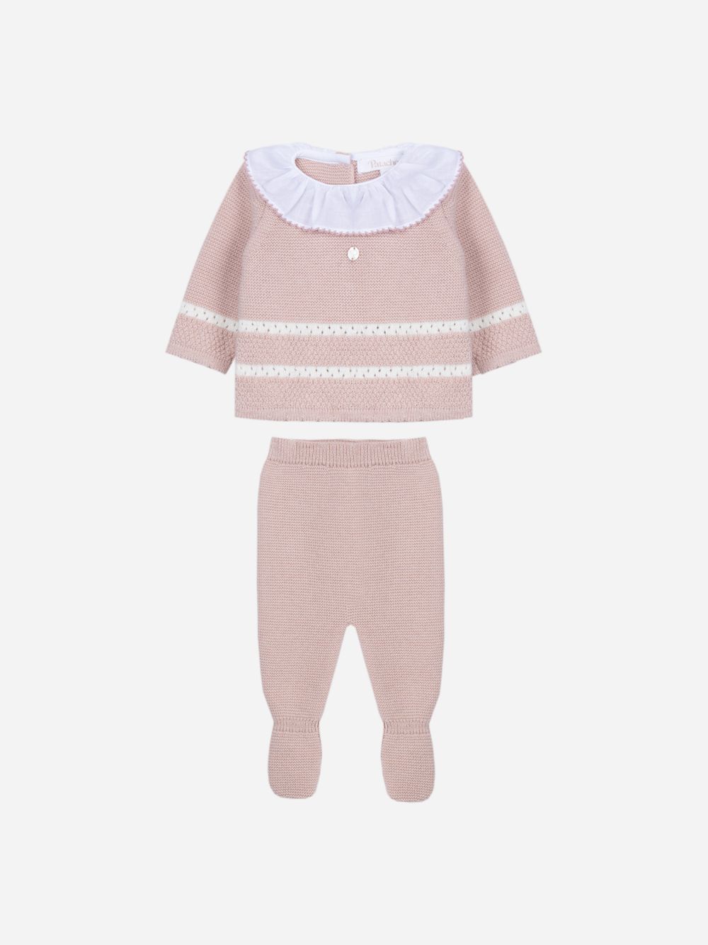 Pink knitted set with an elegant design