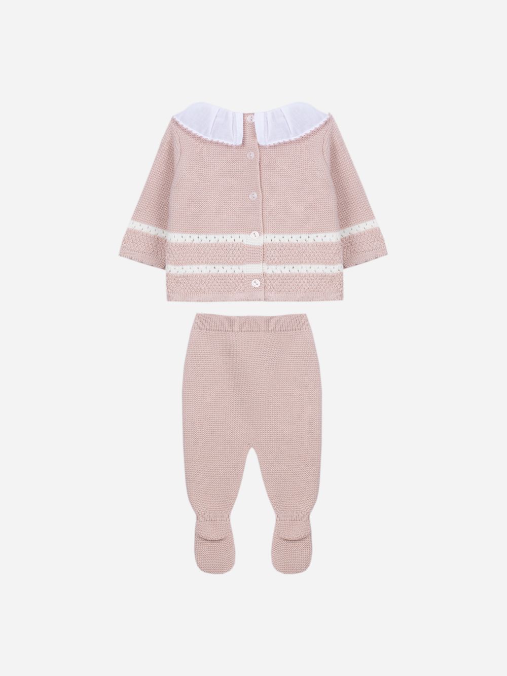 Pink knitted set with an elegant design