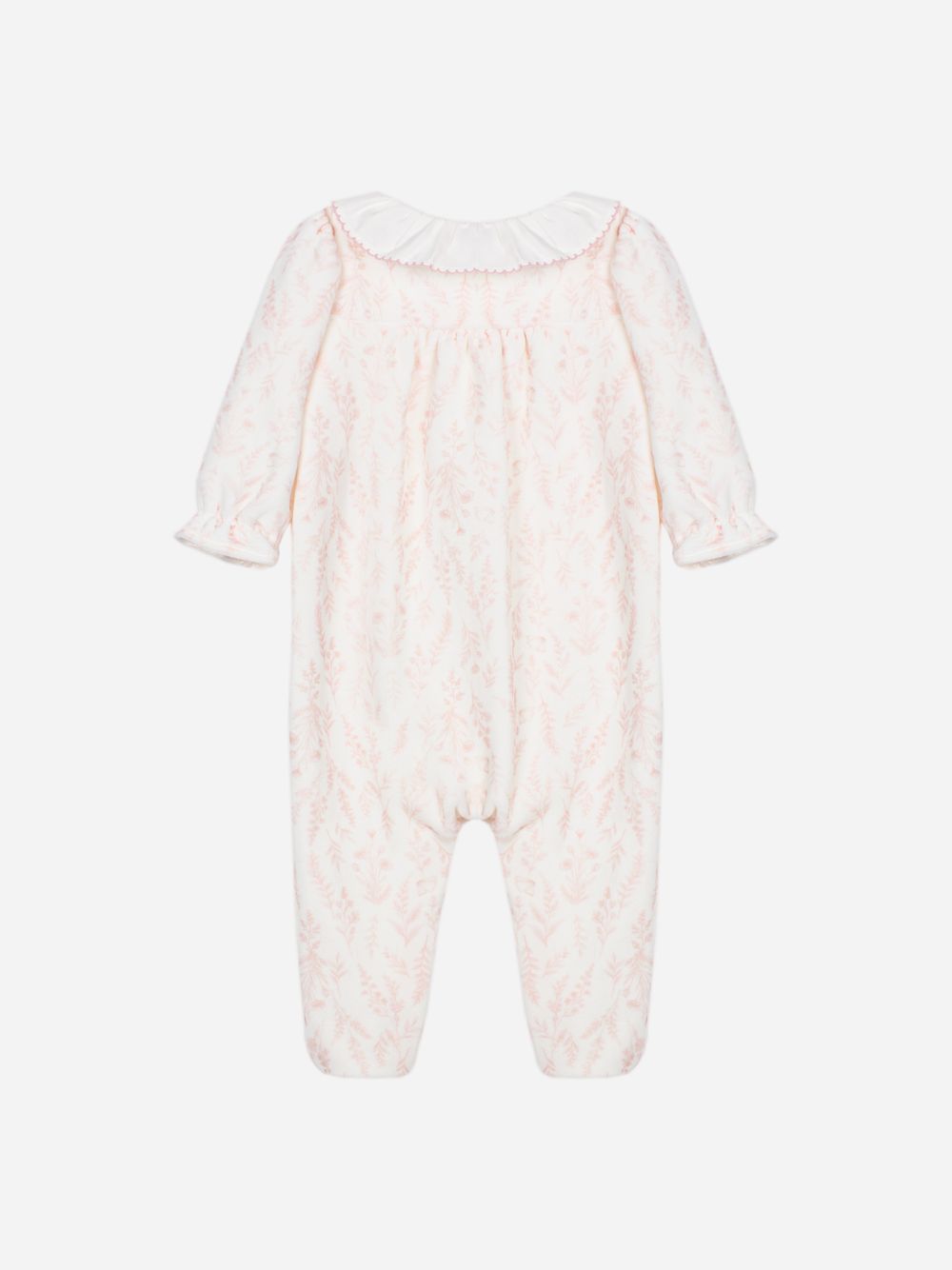 Simple pink babygrow with elegant collar