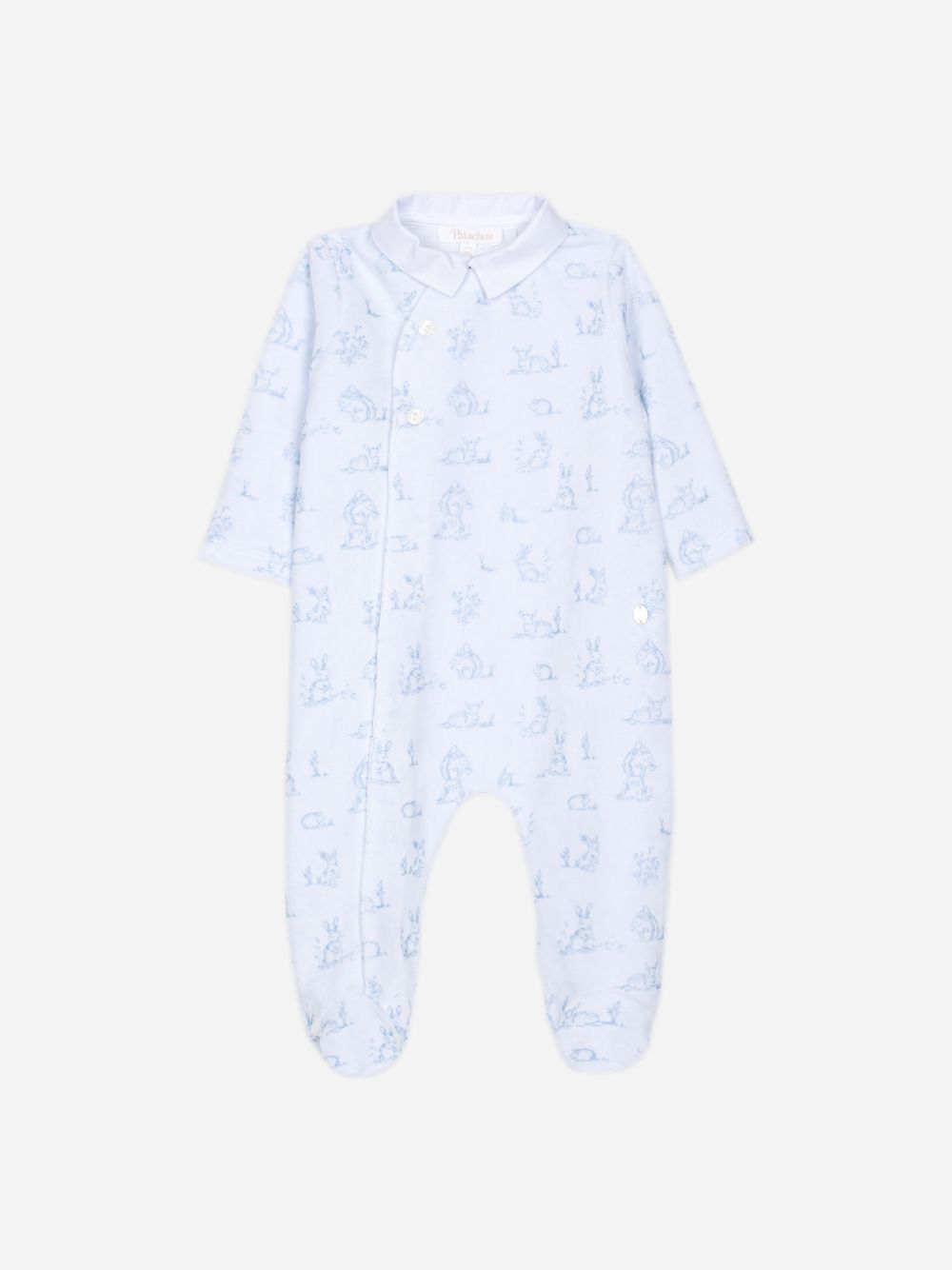 Indigo Blue babygrow print