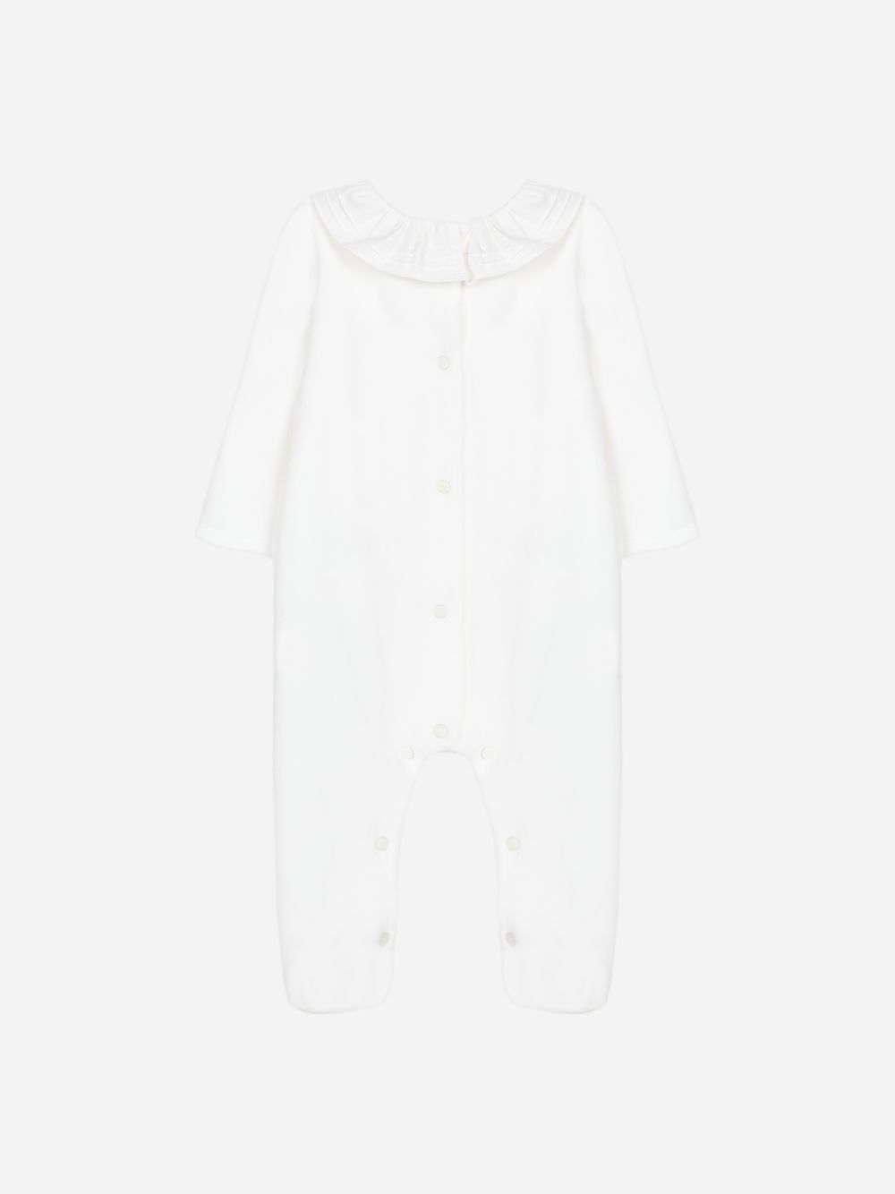 Ecru babygrow with delicate embroidery