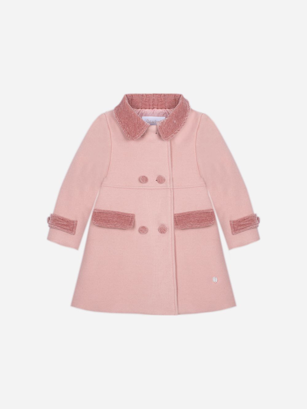 Elegant pale pink coat for your girls