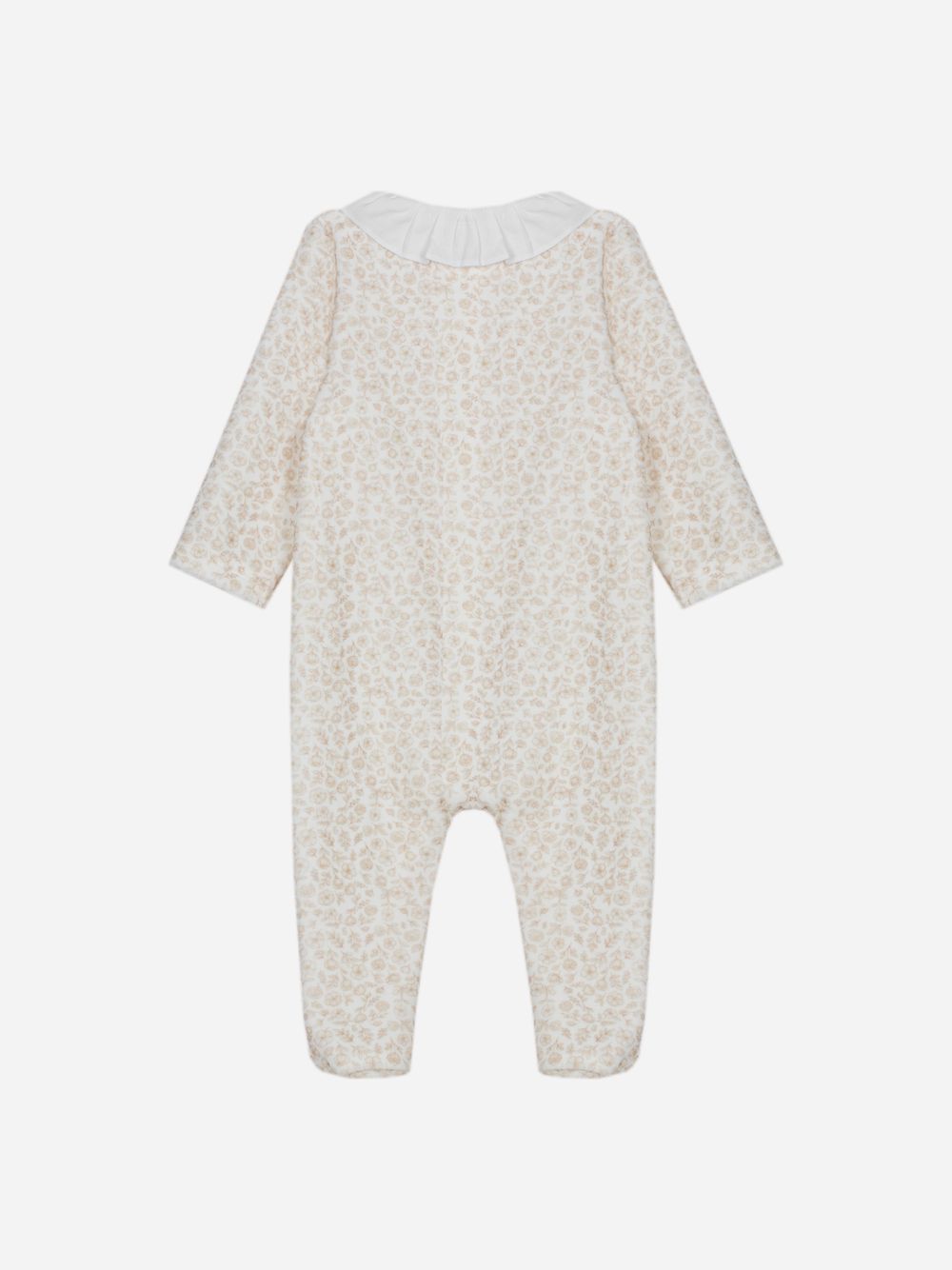Printed babygrow beige