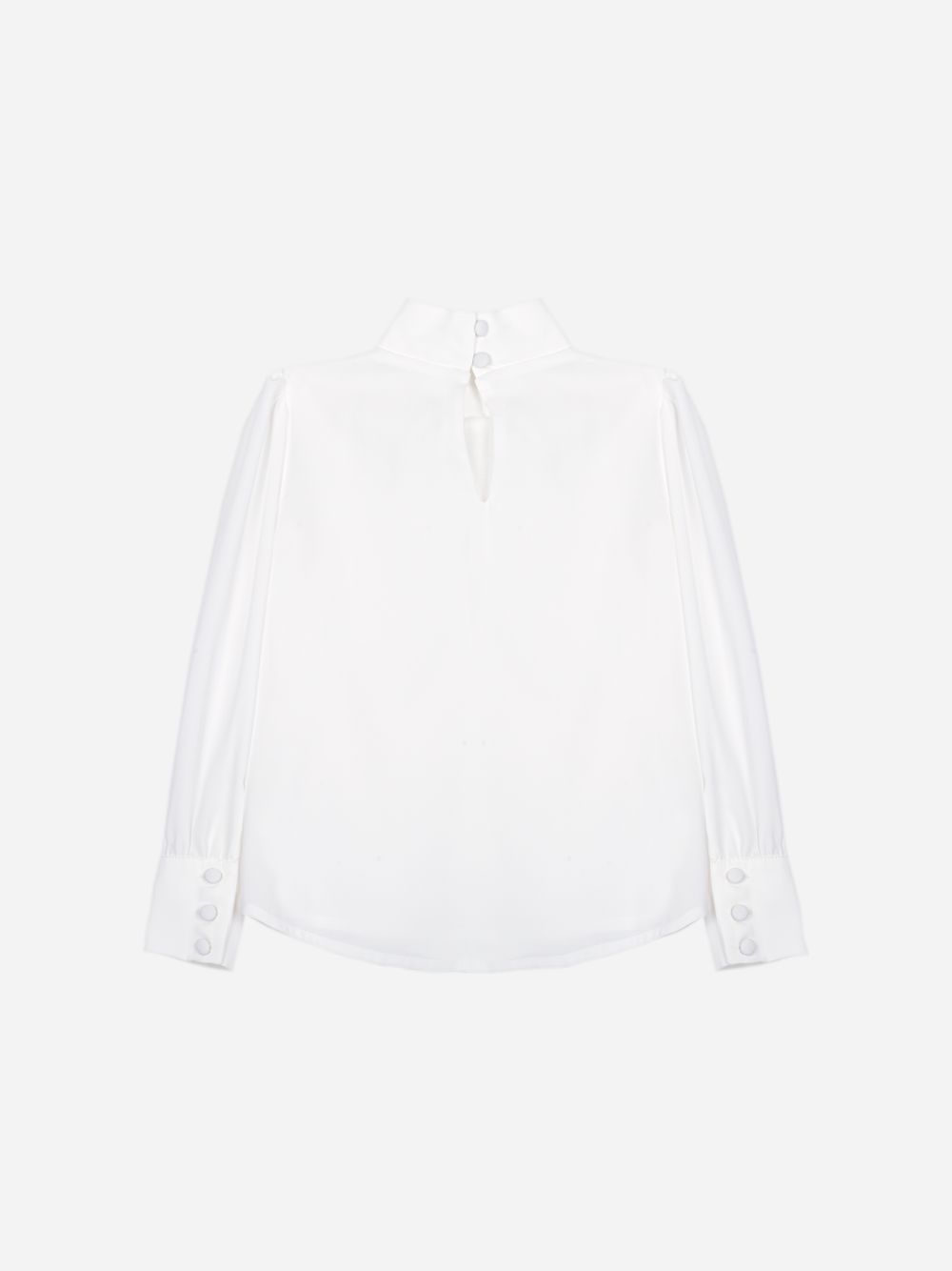 Elegant ecru blouse with bow