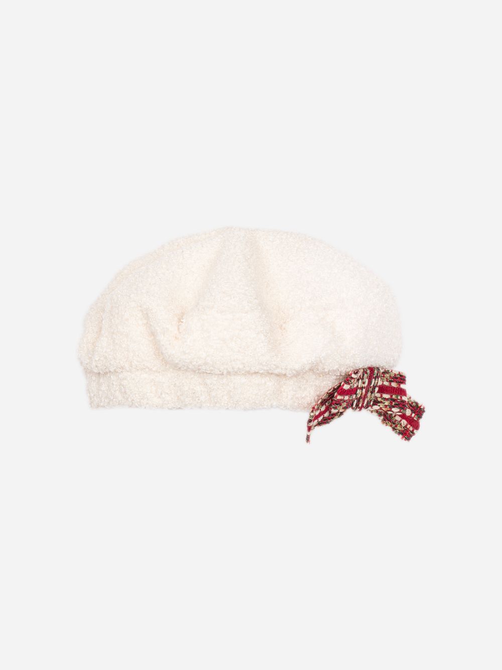 Beige bouclé beret