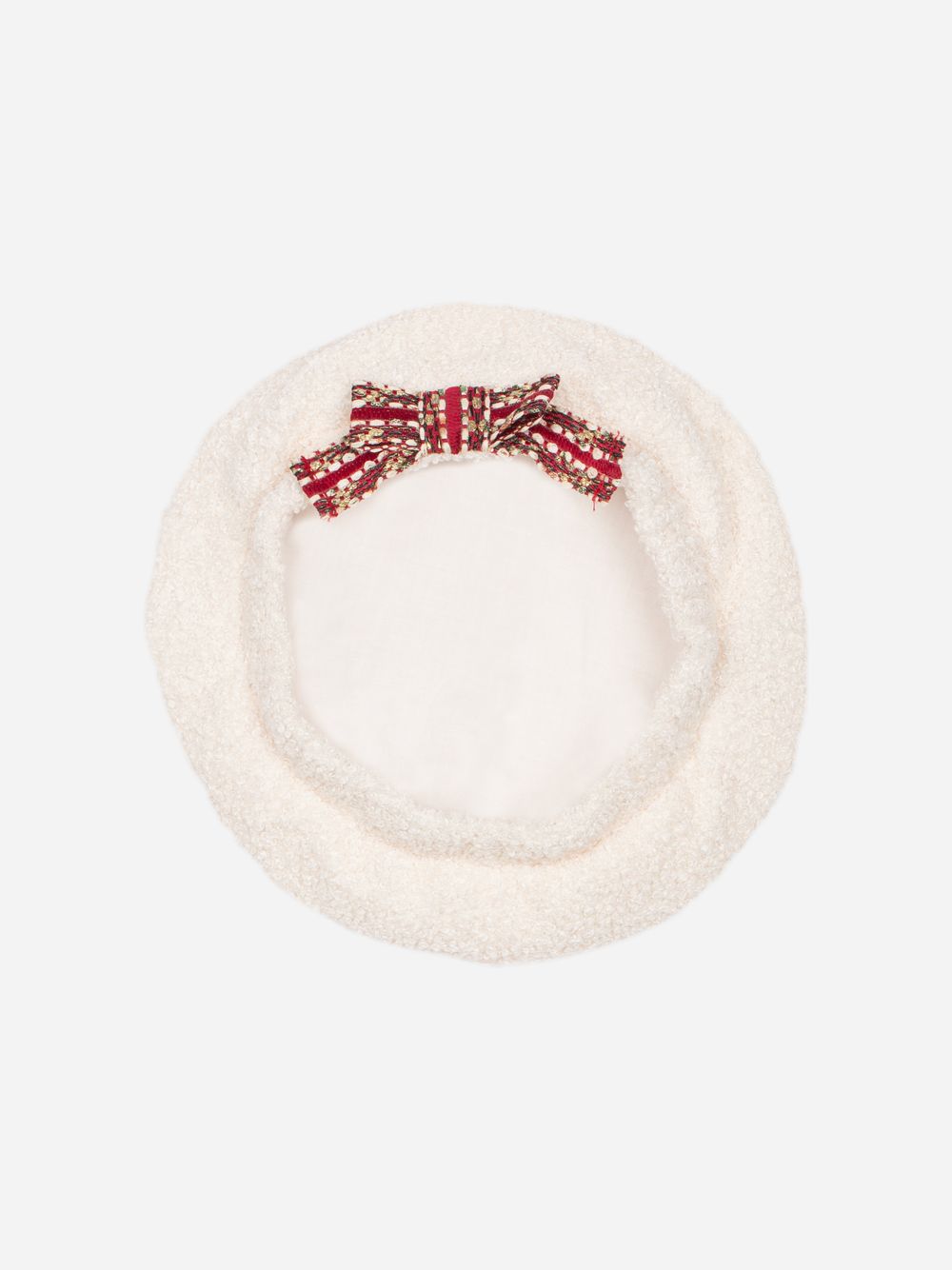 Beige bouclé beret