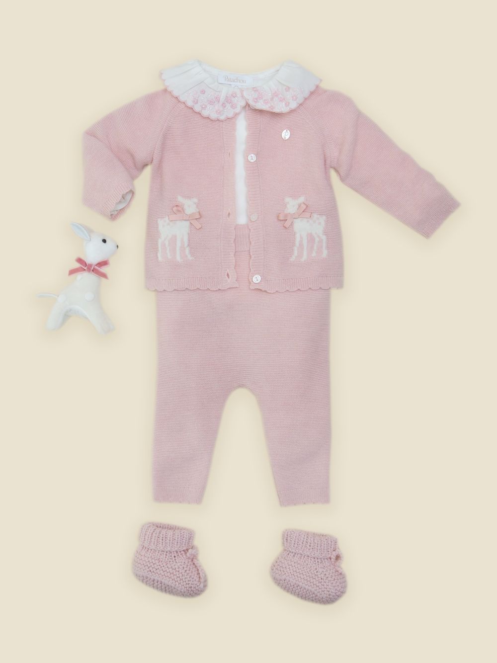 Ecru bodysuit with an elegant embroidered collar