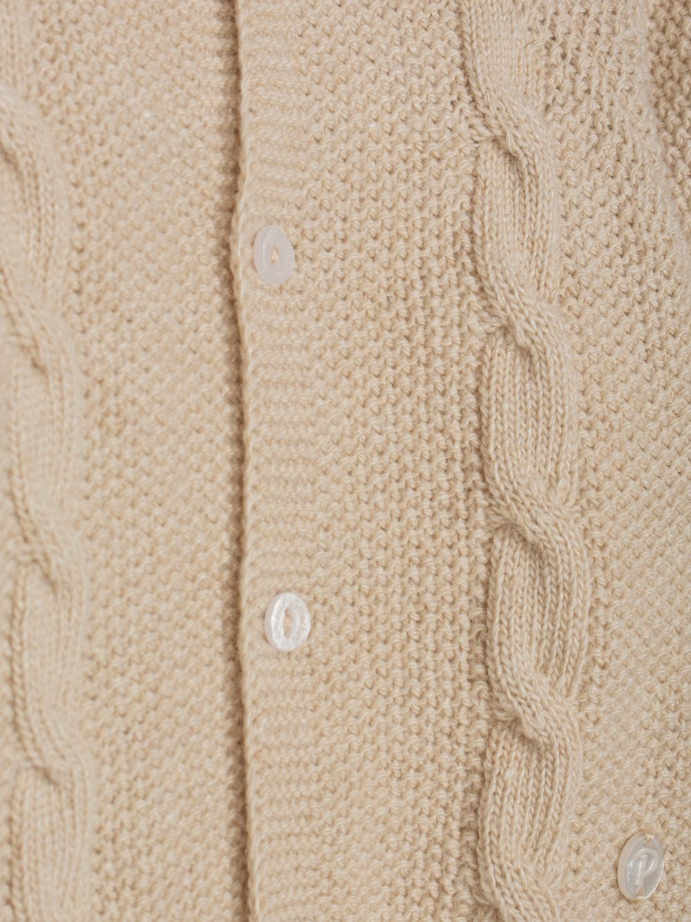 Beige knitted cardigan for girls