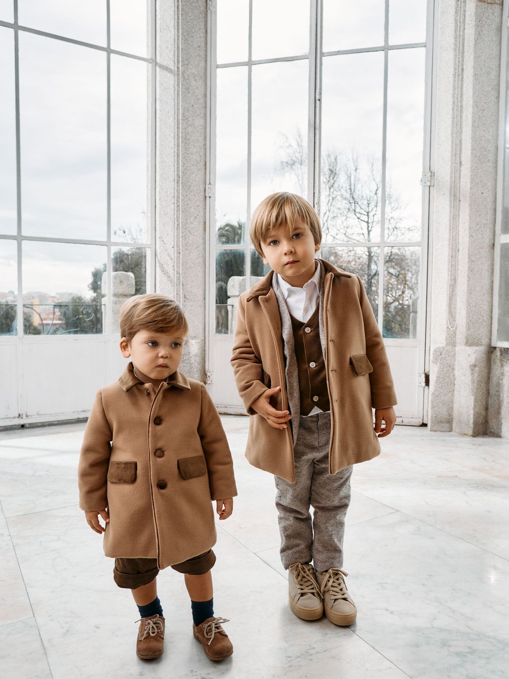 Beige coat in mouflon