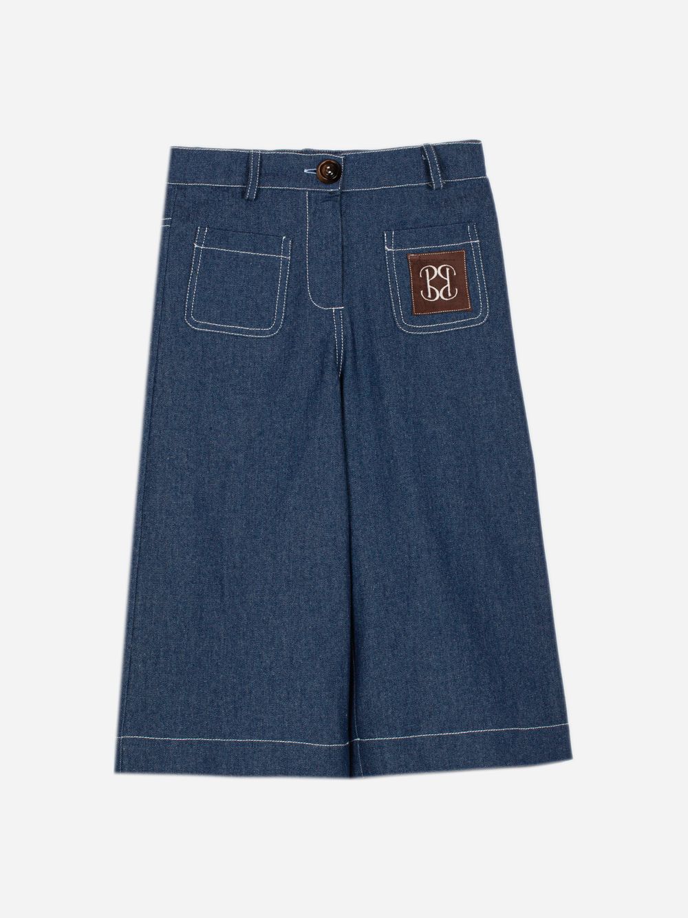 Indigo Blue pants with elegant detail