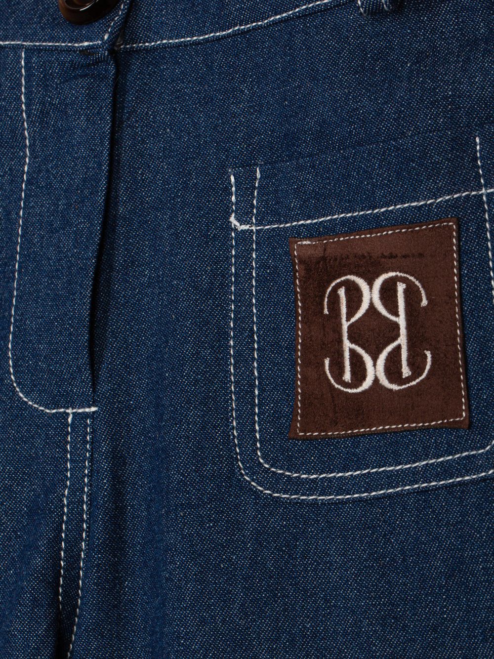 Indigo Blue pants with elegant detail