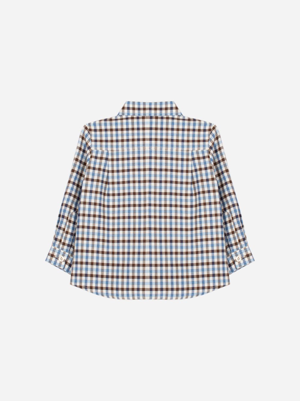 Elegant brown checked shirt for boys