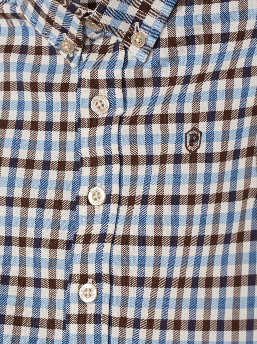 Elegant brown checked shirt for boys