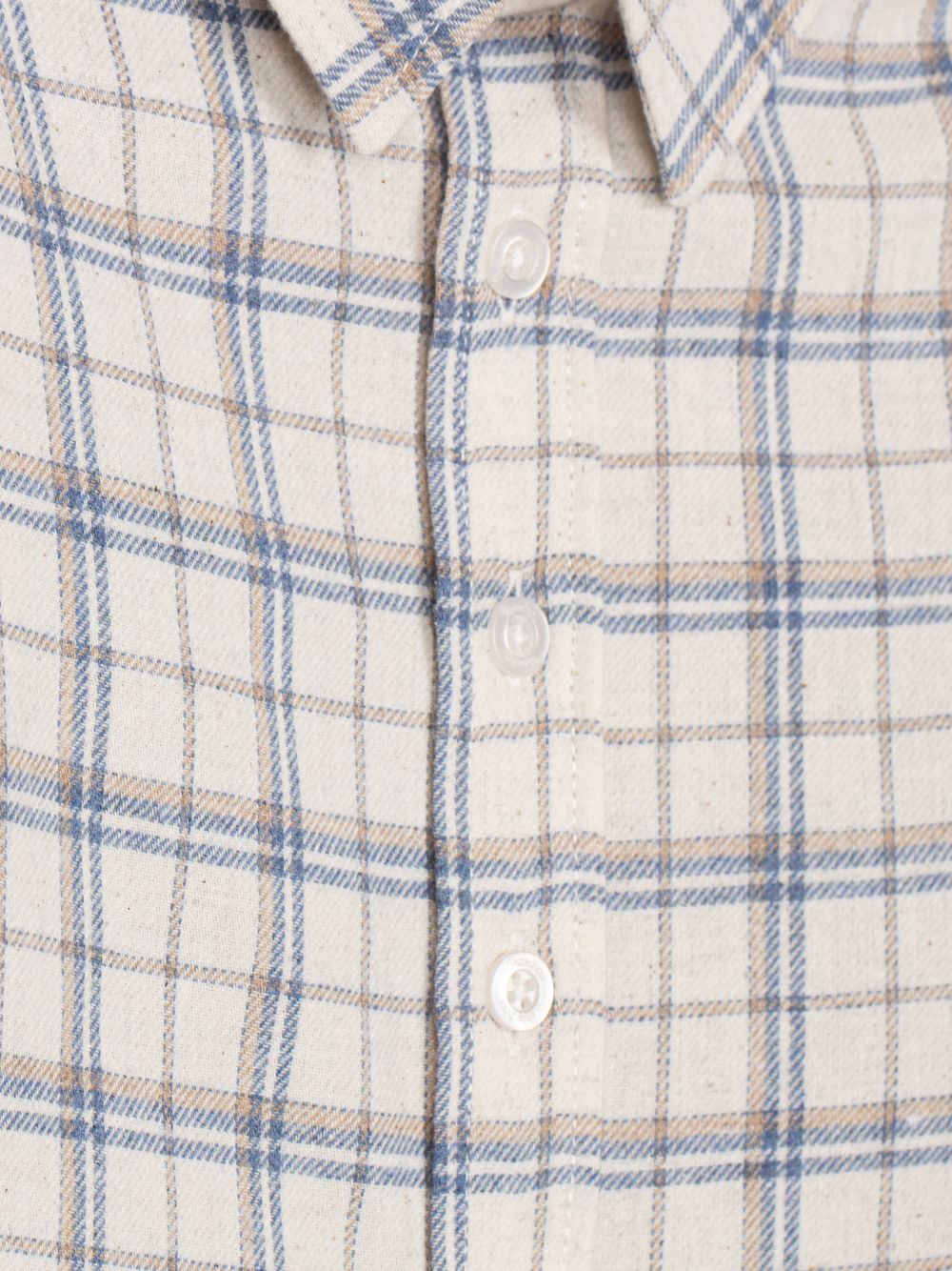 Elegant beige checked shirt for boys