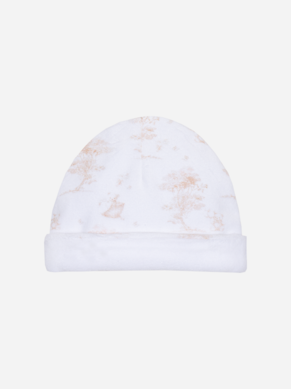 Beige bonnet with print